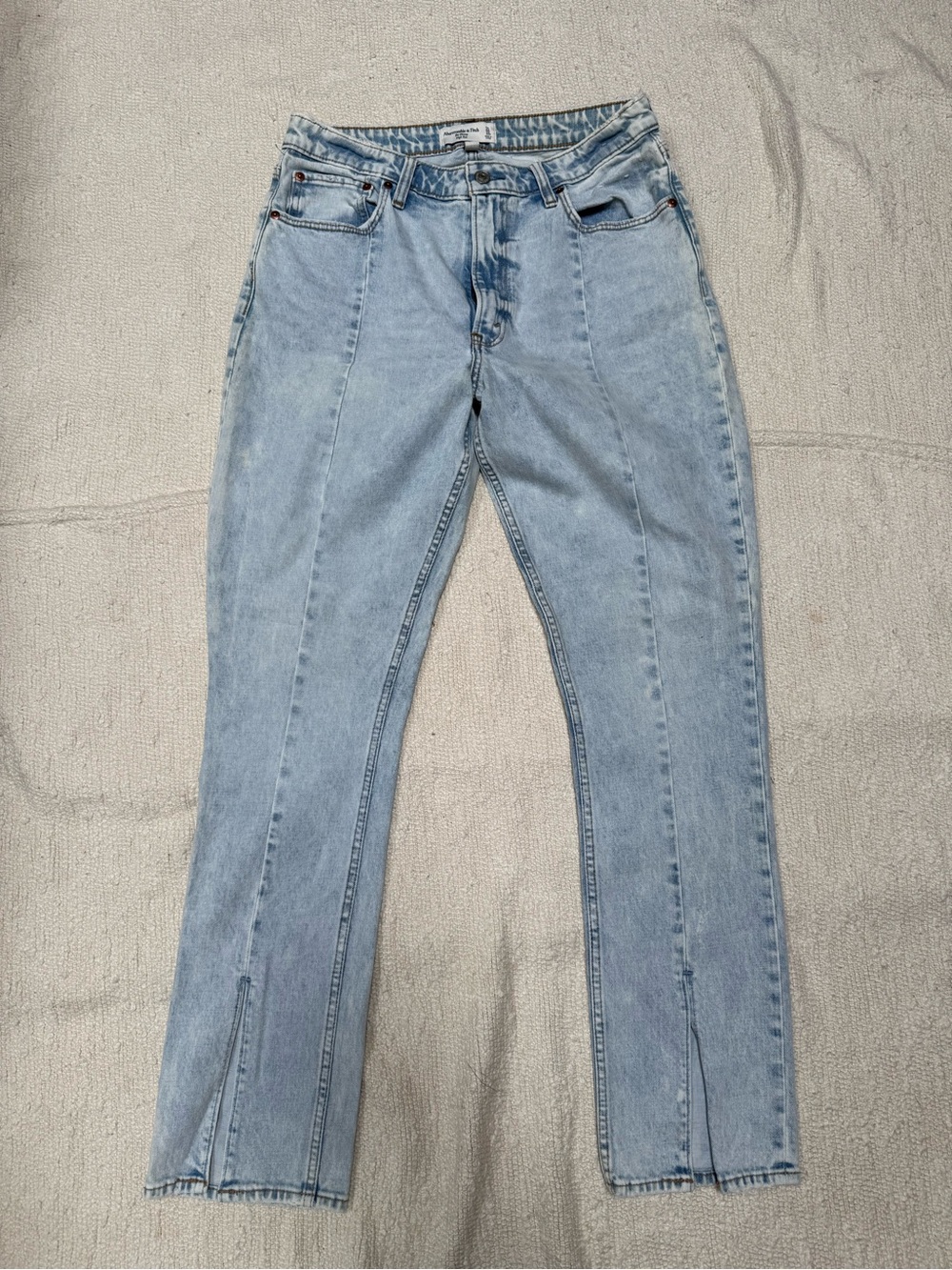 Abercrombie & Fitch Skinny High Rise Split Hem Jeans Size 31 12R